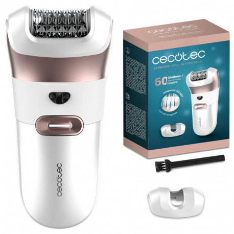 Cecotec Electric Epilator Depil-Action 6000 LED Light 60 Blades Waterproof Ergonomic