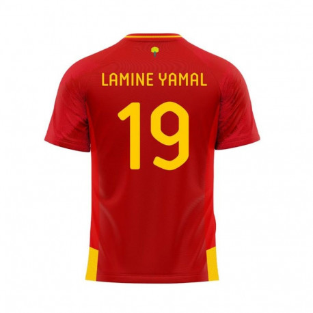 Laste Lühikeste Varrukatega Jalgpallisärk RFEF Lamine Yamal 19 Punane - 6