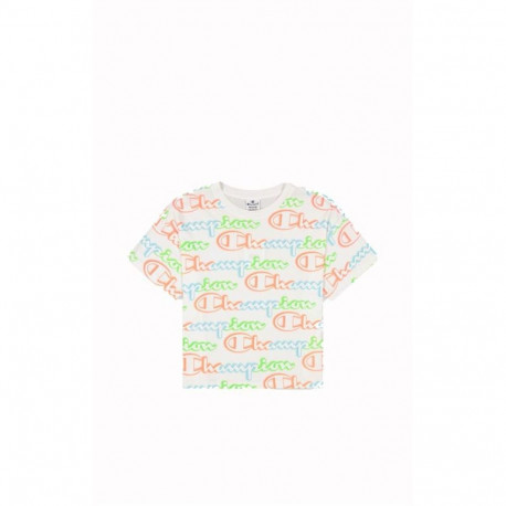 Lühikeste varrukatega T-särk, naiste Champion Crewneck Croptop Valge