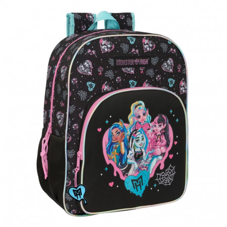 School Bag Monster High Black 33 x 42 x 14 cm