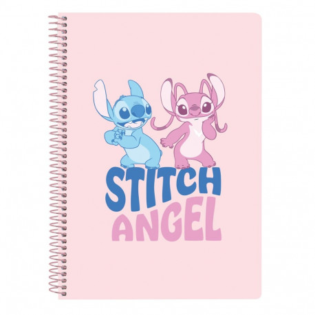 Ring binder Lilo & Stitch Ohana Blue Light Pink 15.5 x 22 x 1 cm