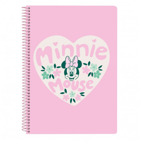 Ring binder Minnie Mouse Minty Pink 15.5 x 22 x 1 cm