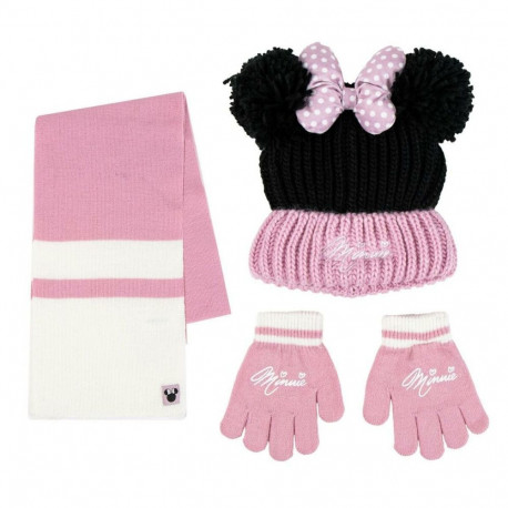 Hat & Gloves Minnie Mouse Pink