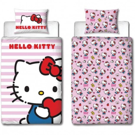 Tekikoti komplekt Hello Kitty 25 x 5 x 30 cm Roosa Voodi 140 cm 2 Tükid, osad