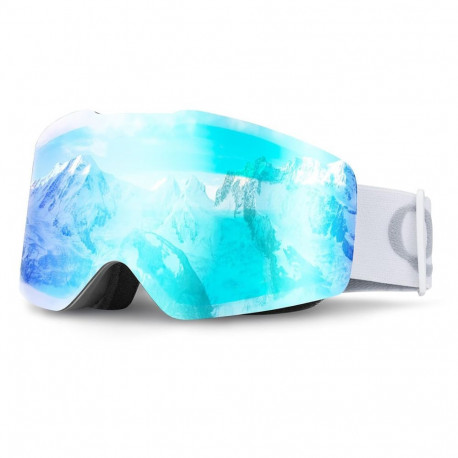 Qunature Qunature White Frameless Ski Goggles - White