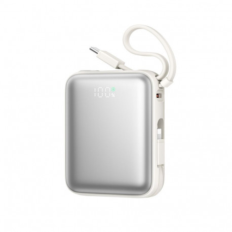 Joyroom Joyroom JR-PBF27 10000mAh 22.5W Powerbank with Built-in USB-C and Lightning Cables - White