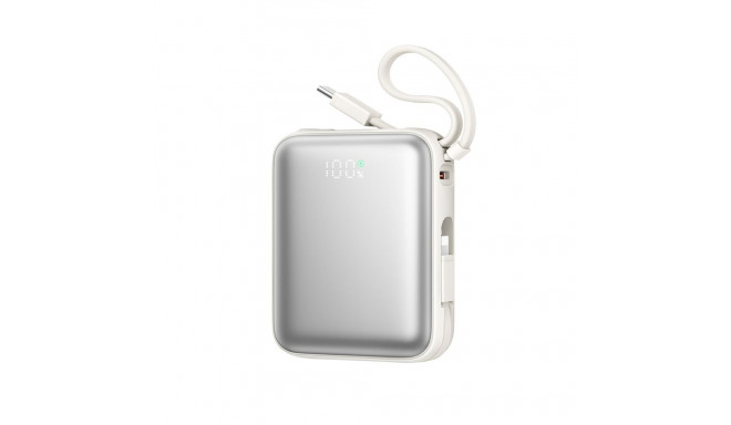 Joyroom Joyroom JR-PBF27 10000mAh 22.5W Powerbank with Built-in USB-C and Lightning Cables - White