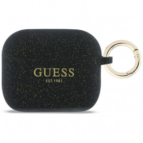 Guess Guess Silicone Glitter Ring Case for AirPods Pro 3 - Black