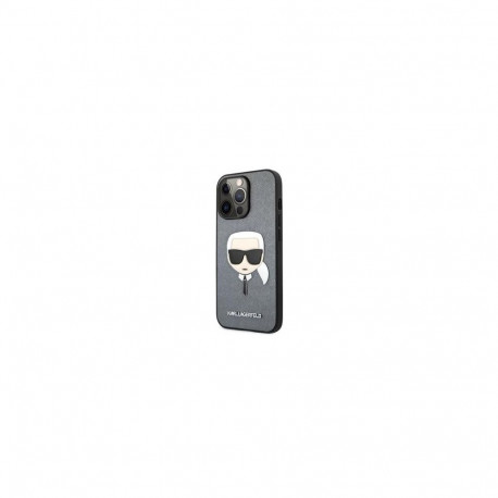 Karl Lagerfeld Apple iPhone 13 Pro Max Saffiano Head Case Silver