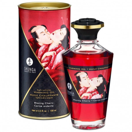 Shunga warming oil blazing cherry 100ml