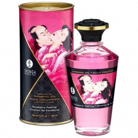 Shunga massažiõli Intimate Kisses vaarika 100ml