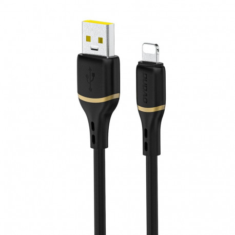 Dudao L25L 30W USB-A - Lightning Cable with Soft Silicone Braid Lightning 1m - Black
