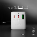SBS Travel Adapter 2xUSB-C 1xUSB-A Universal - White