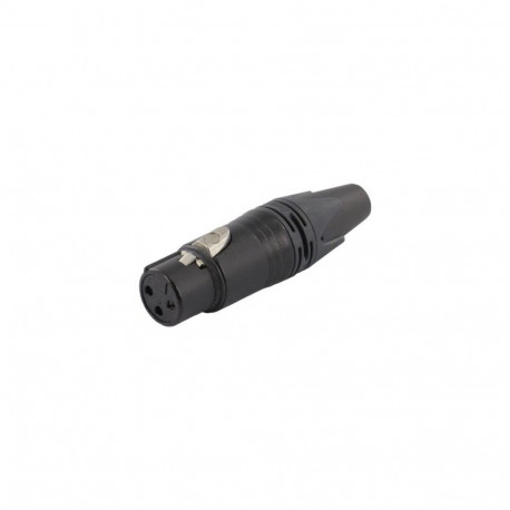 Equip 3-Pole female cable connector, Black