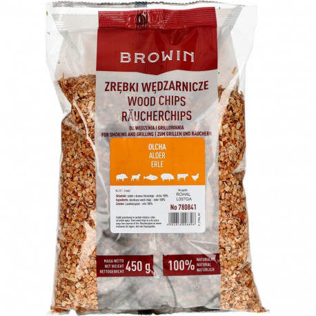 Suitsutamise/Grillimise laastud, lepp, 450 g, klass 2 BROWIN 780841