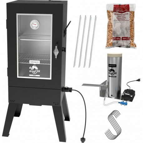 Browin dragON E101 330345, electric smoker with smoke generator, 70L, 1300W, 230V, 50Hz, 6-9kg, 38-1