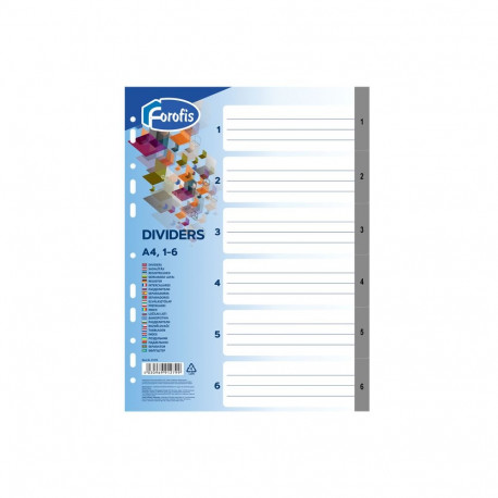Divider 1-5 A4 plastic