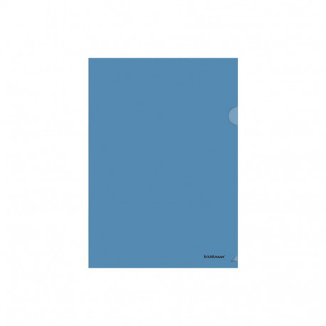 Clear holder ErichKrause Fizzy Classic, A4, 140 mcm, semitransparent, blue (12 pcs in a bag)