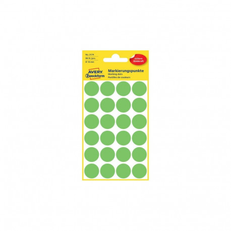 COLOUR CODING DOTS 18mm, NEON GREEN