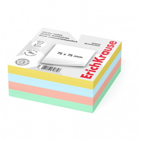 Sticky notes ErichKrause 75х75 mm, 400 sheets, 4 colors