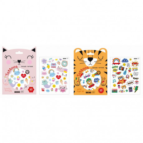 Kleebis Tatoo 60tk BEBE Friends, assortii Interdruk