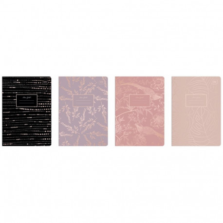 Kaustik A5 60 lehte, joon, Metallic Rose Gold assortii, Interdruk