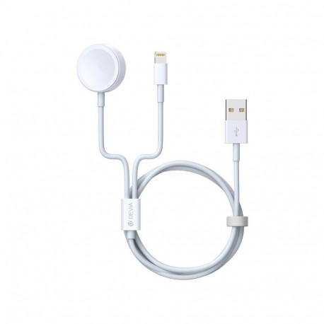 Devia Smart 2in1 Cable V2 USB - Lightning with inductive charger for Apple Watch