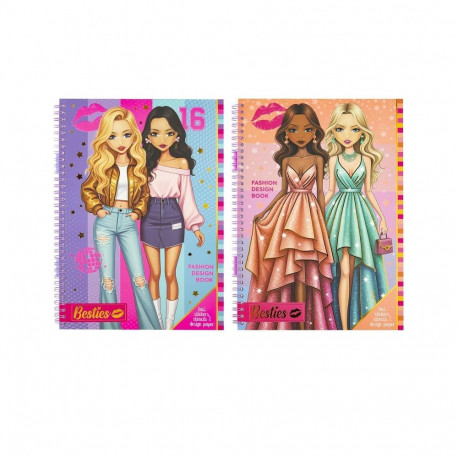 Besties Moedisaineri vihik kleepsudega