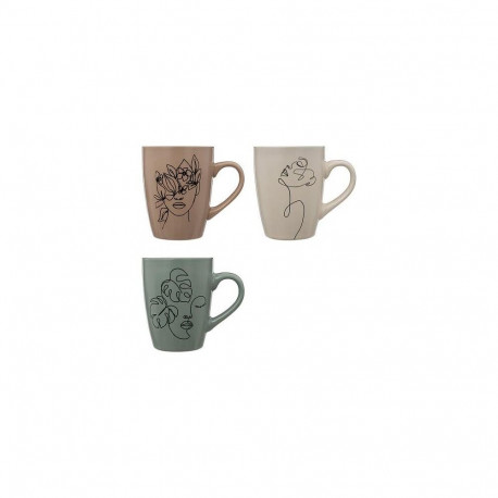 MUG 350ML FACES 3 DIFFERENT DESIGNS
