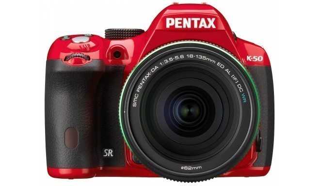 Pentax K-50 + 18-135mm WR Kit red