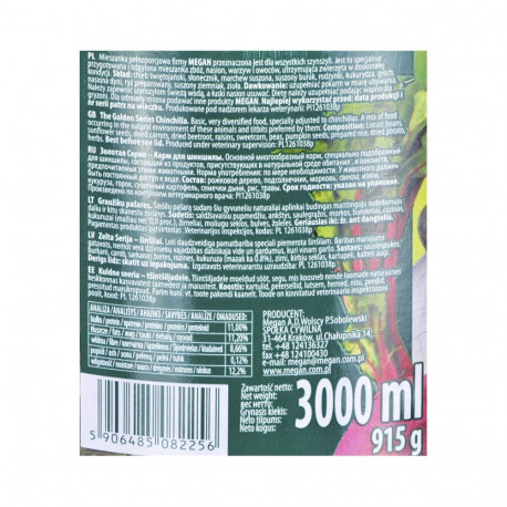 CHINCHILLA FOOD (3 L/915 G)