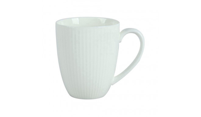 MUG VERTICAL LINES WHITE 370ML