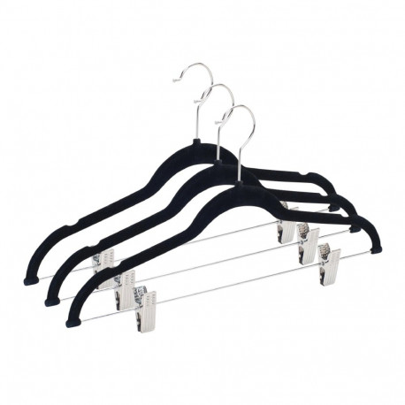 veluurist riidepuu klambrid must LSV023 3 tk