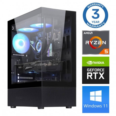INTOP Ryzen 5 3600 32GB 1TB SSD M.2 NVME RTX5060 8GB WIN11Pro