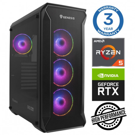 INTOP Ryzen 5 3600 32GB 250SSD M.2 NVME RTX5060 8GB no-OS