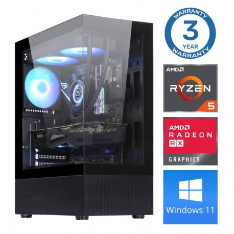 INTOP Ryzen 5 3600 64GB 500SSD M.2 NVME+2TB RX580 8GB WIN11