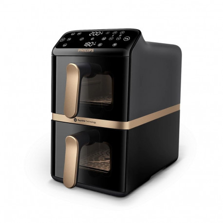 Philips Dual Basket Airfryer | NA462/70 4000 Series | Power 2750 W | Capacity 10 L | Rapid Air techn