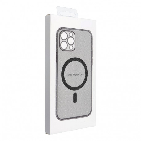 Case for Samsung S26 Clear Mag Cover compatible with MagSafe (STR / CAMERA PROTECTION) black glitter