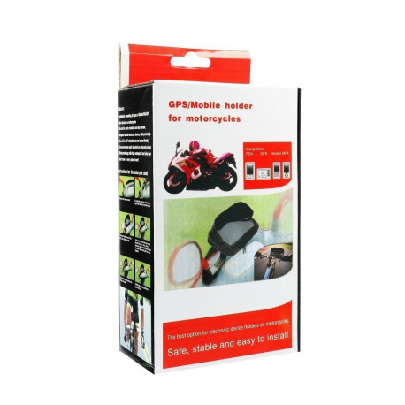 Bike holder waterproof with zip and hood ( 4,8" - 5,5" ) black