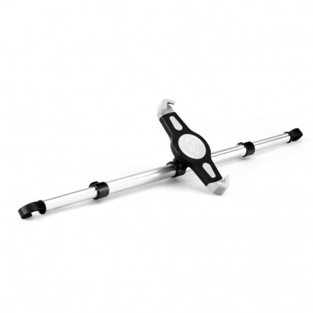 Car holder for two headrests (tablets 7"-11") silver
