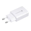 Phone charger Forcell F-Energy USB A QC3.0 2,4A 18W + cable USB A to USB C TFK-TC-1099 white