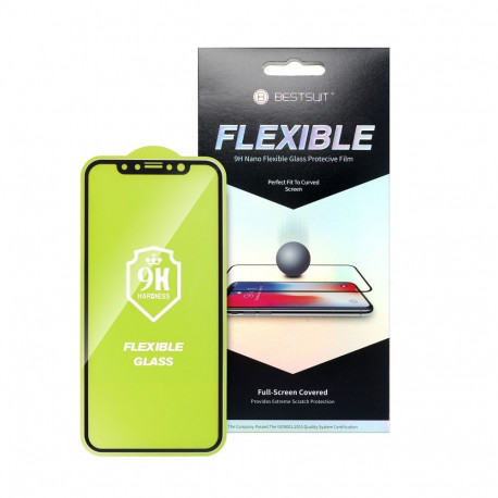 5D Full Glue Hybrid Glass for iPhone 14 PRO Bestsuit Flexible black