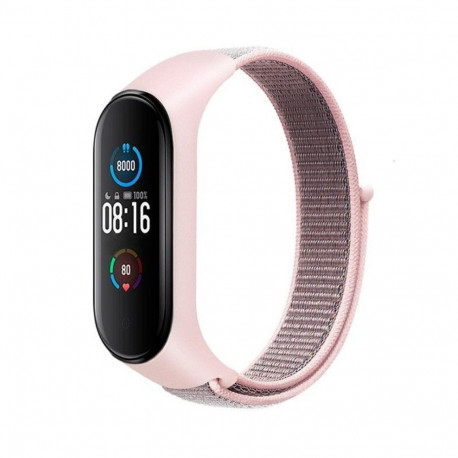 Nylon strap for XIAOMI Mi Band 5 / 6 / 7 pink (07)