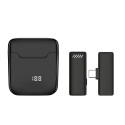 Wireless lavalier microphone Type C with charging case S11 black