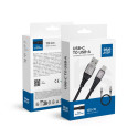 Cable USB A to USB C Blue Star 3A 20W PD QC4.0 with braid 1,2 m TFK-DC-003 black