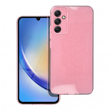 Case for Samsung A34 5G Clear Case 2 mm Blink pink
