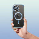 Case for iPhone 12 PRO MAX Electro Mag Cover compatible with MagSafe blue