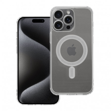 Case for iPhone 15 PRO MAX Clear Mag Cover (STR / CAMERA PROTECTION) compatible with MagSafe transpa