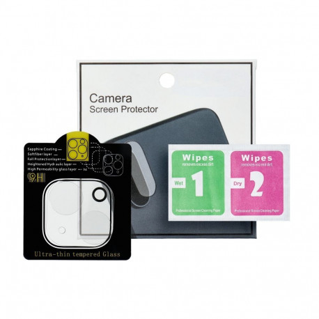 5D Full Glue Tempered Glass Camera Lens for iPhone 14 transparent