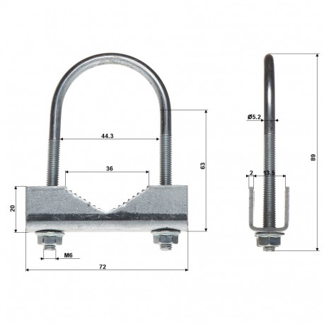 U-poldiga klamber OZ-43/M6